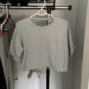 Open back cropped tee